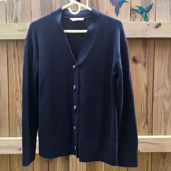 Everlane navy cotton cardigan, brand new - Picture 2 of 5